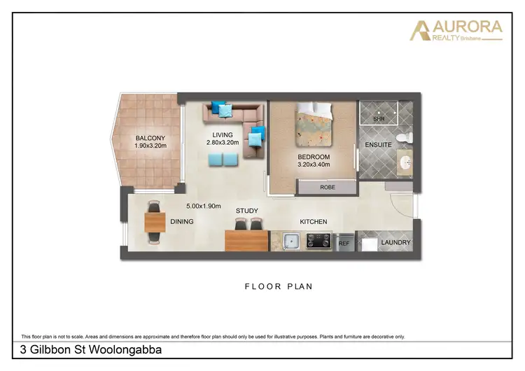 Floorplan of Homely apartment listing, 2403/3 Gibbon Street, Woolloongabba QLD 4102