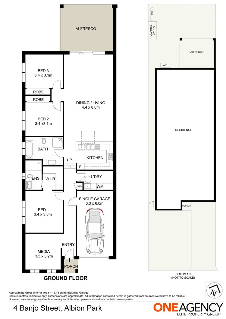 Floorplan of Homely semi-detached listing, 4a Banjo Street, Albion Park NSW 2527