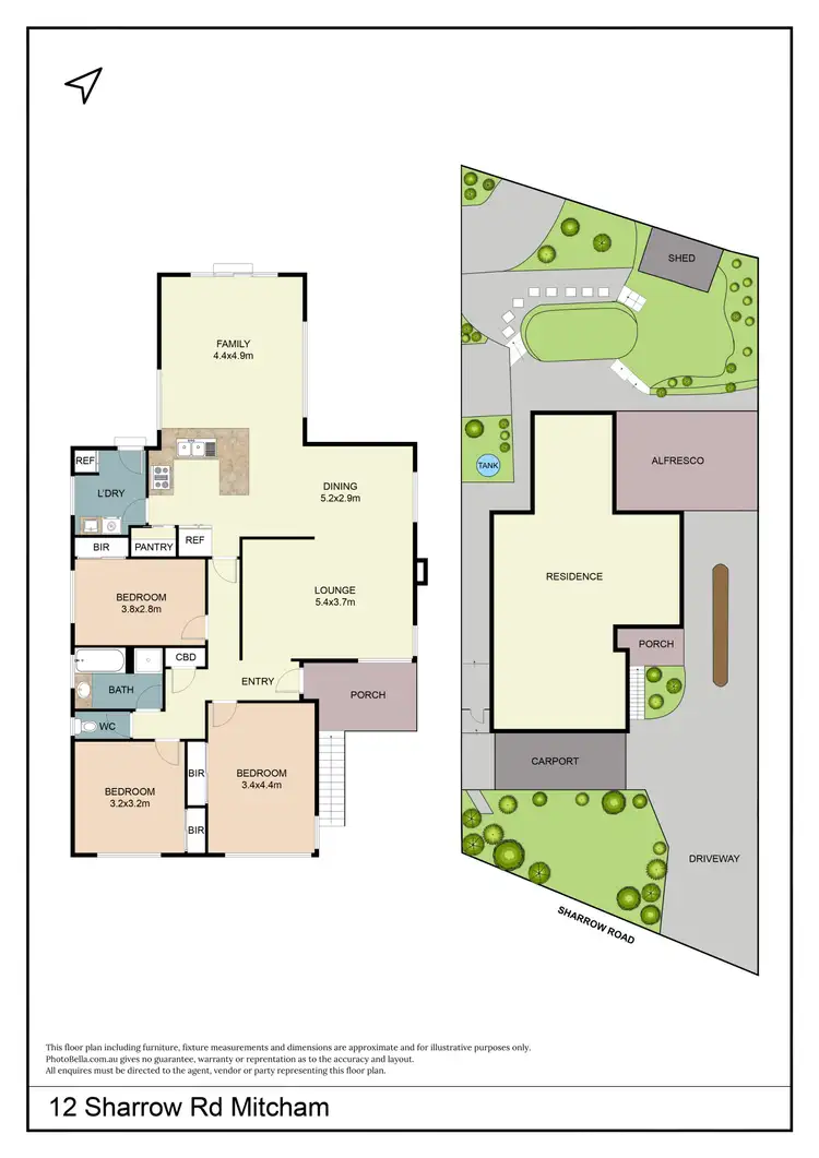 Floorplan of Homely house listing, 12 Sharrow Road, Mitcham VIC 3132