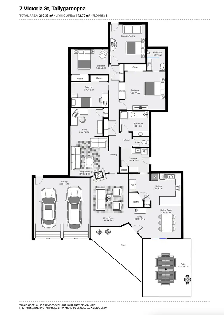Floorplan of Homely house listing, 7 Victoria Street, Tallygaroopna VIC 3634