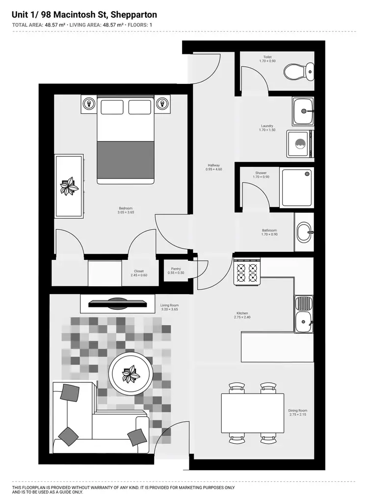 Floorplan of Homely block of units listing, 98 MacIntosh Street, Shepparton VIC 3630
