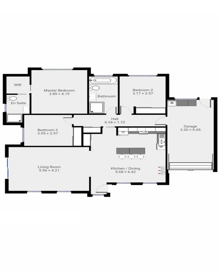 Floorplan of Homely unit listing, 1/205 Last Street, Latrobe TAS 7307