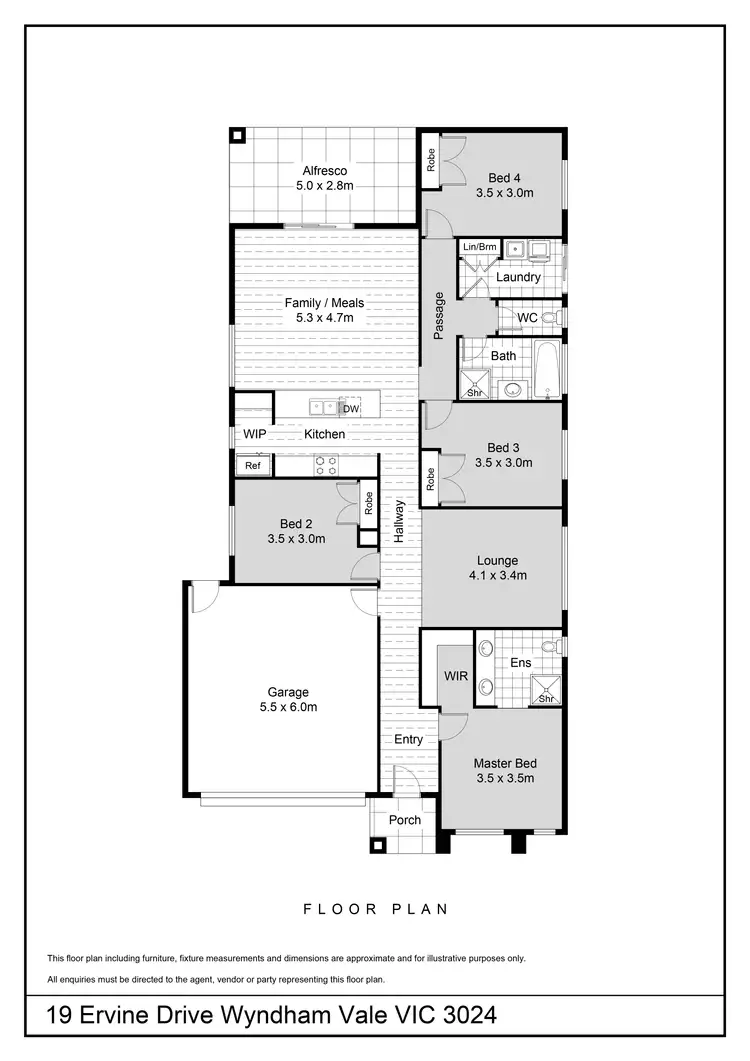 Floorplan of Homely house listing, 19 Ervine Drive, Wyndham Vale VIC 3024