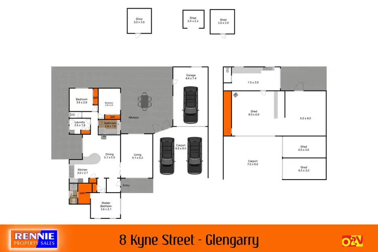 Floorplan of Homely house listing, 8 Kyne Street, Glengarry VIC 3854