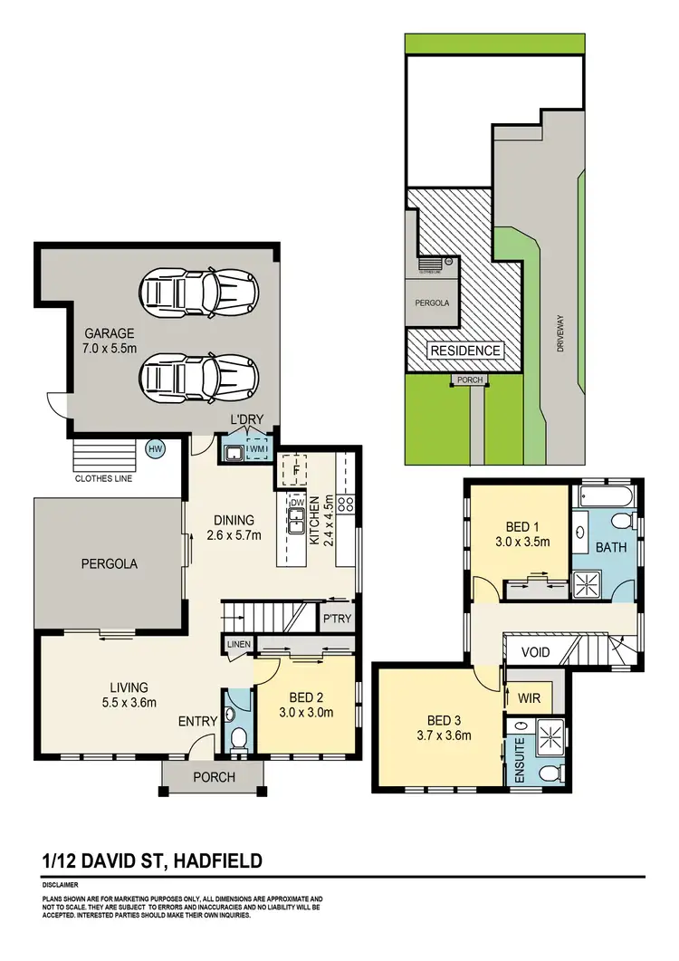 Floorplan of Homely unit listing, 1/12 David Street, Hadfield VIC 3046
