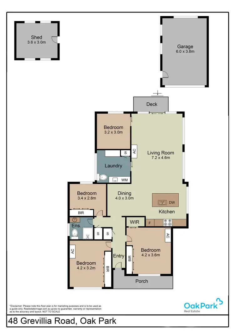 Floorplan of Homely house listing, 48 Grevillia Road, Oak Park VIC 3046