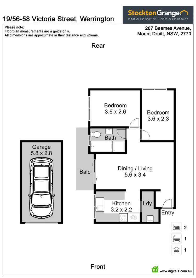 Floorplan of Homely unit listing, 19/56-58 Victoria Street, Werrington NSW 2747