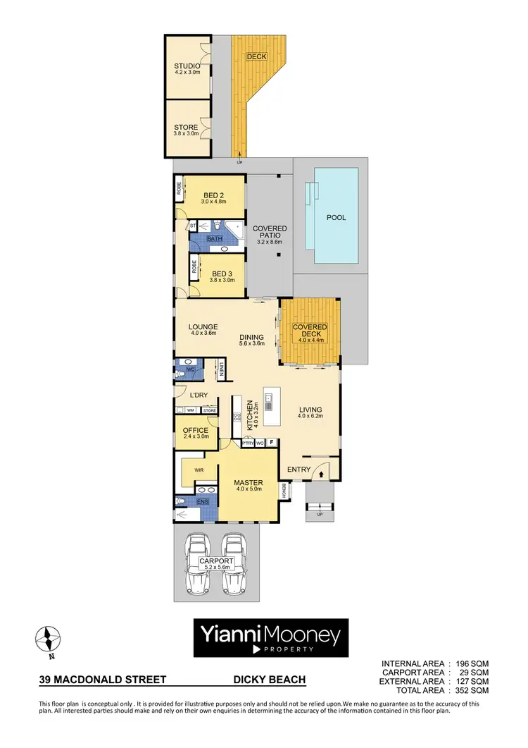 Floorplan of Homely house listing, 39 Macdonald Street, Dicky Beach QLD 4551