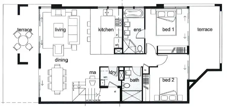 Floorplan of Homely apartment listing, 103/2-4 Parc Guell Drive, Campbelltown NSW 2560