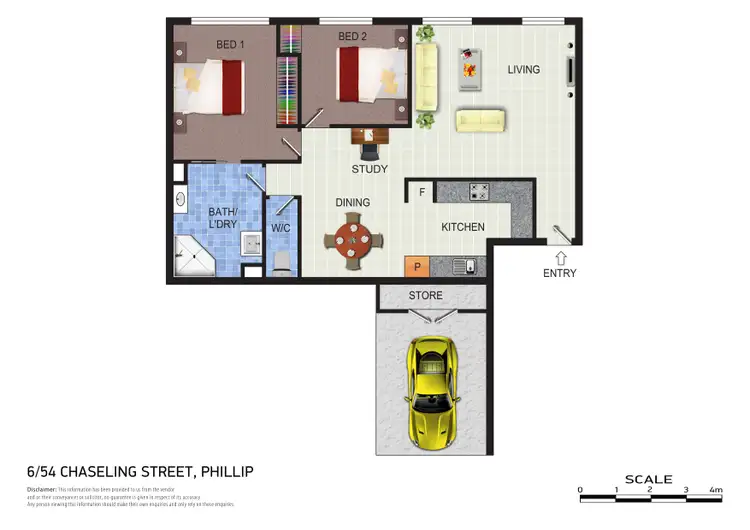 Floorplan of Homely unit listing, 6/54 Chaseling Street, Phillip ACT 2606
