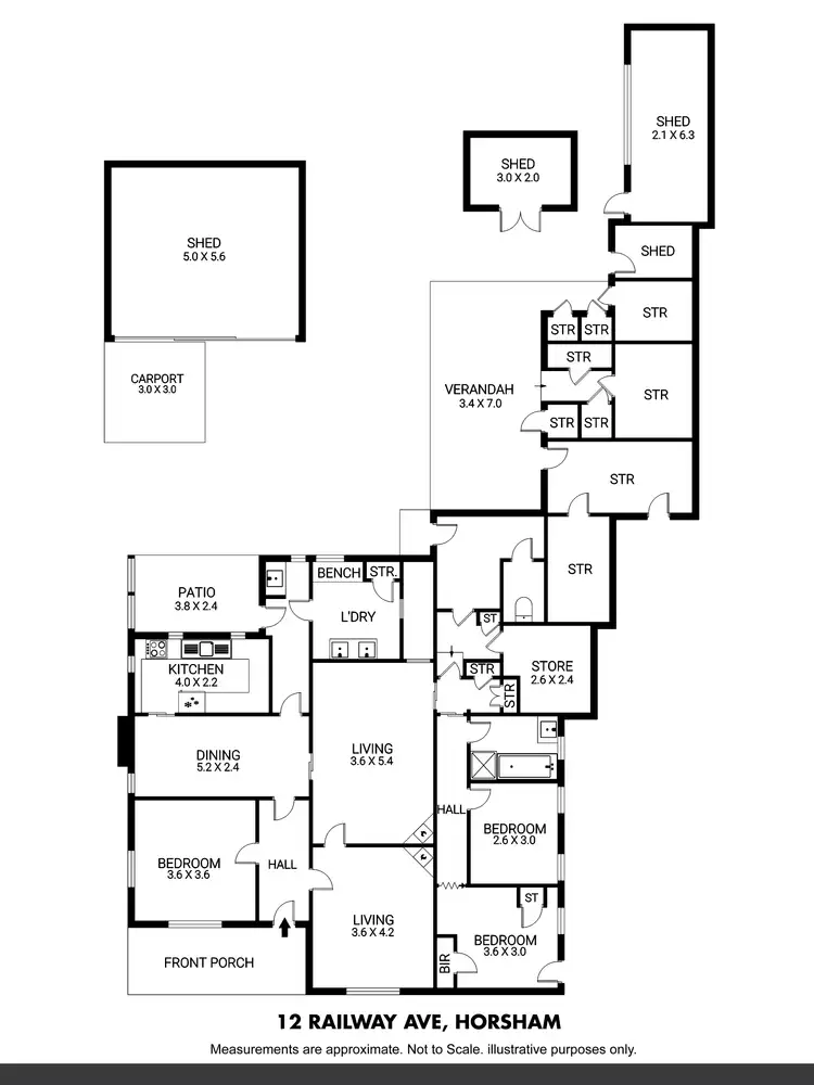 Floorplan of Homely house listing, 12 Railway Avenue, Horsham VIC 3400