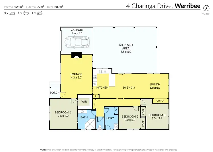 Floorplan of Homely house listing, 4 Charinga Drive, Werribee VIC 3030
