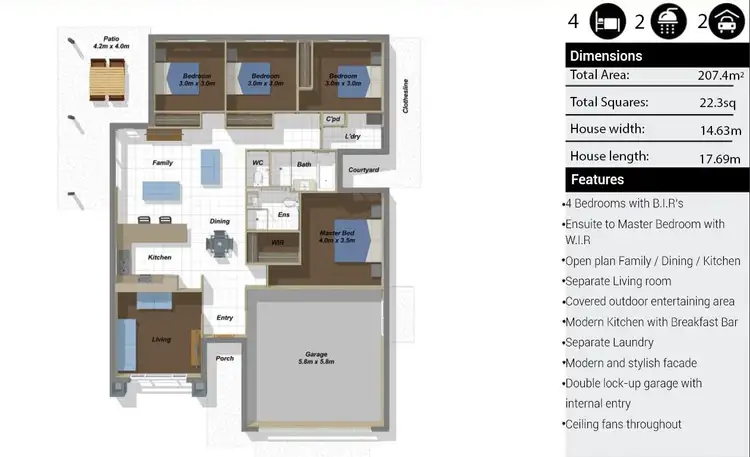 Floorplan of Homely house listing, 2 Troy Knight Drive, Pimpama QLD 4209