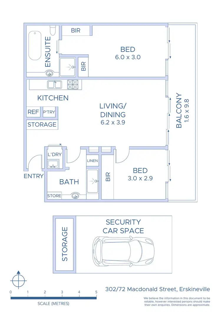 Floorplan of Homely apartment listing, 302/72 Macdonald Street, Erskineville NSW 2043
