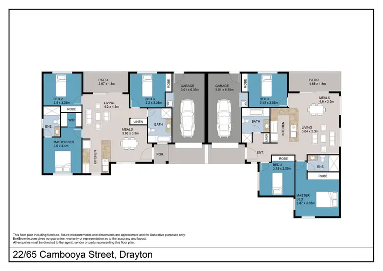 Floorplan of Homely semi-detached listing, 22/65 Cambooya Street, Drayton QLD 4350