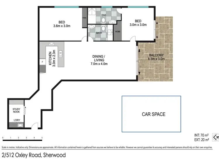 Floorplan of Homely apartment listing, 2/512 Oxley Road, Sherwood QLD 4075