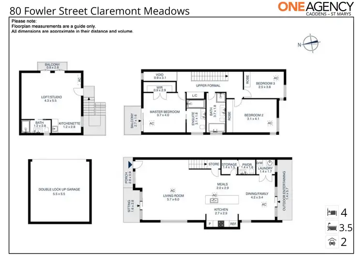 Floorplan of Homely house listing, 80 Fowler Street, Claremont Meadows NSW 2747