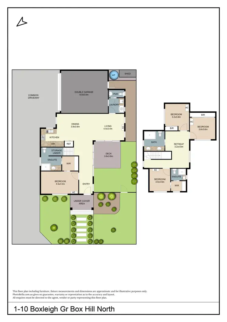 Floorplan of Homely townhouse listing, 1/10 Boxleigh Grove, Box Hill North VIC 3129