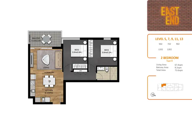 Floorplan of Homely apartment listing, 1102/297 Pirie Street, Adelaide SA 5000