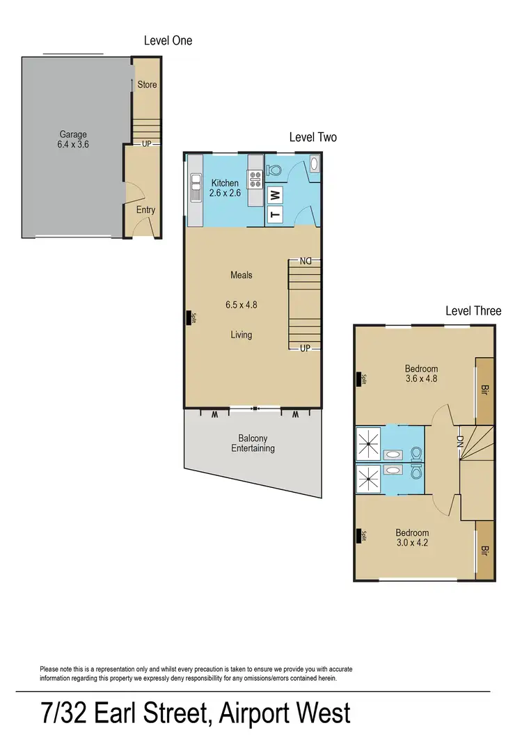 Floorplan of Homely townhouse listing, 7/32 Earl Street, Airport West VIC 3042