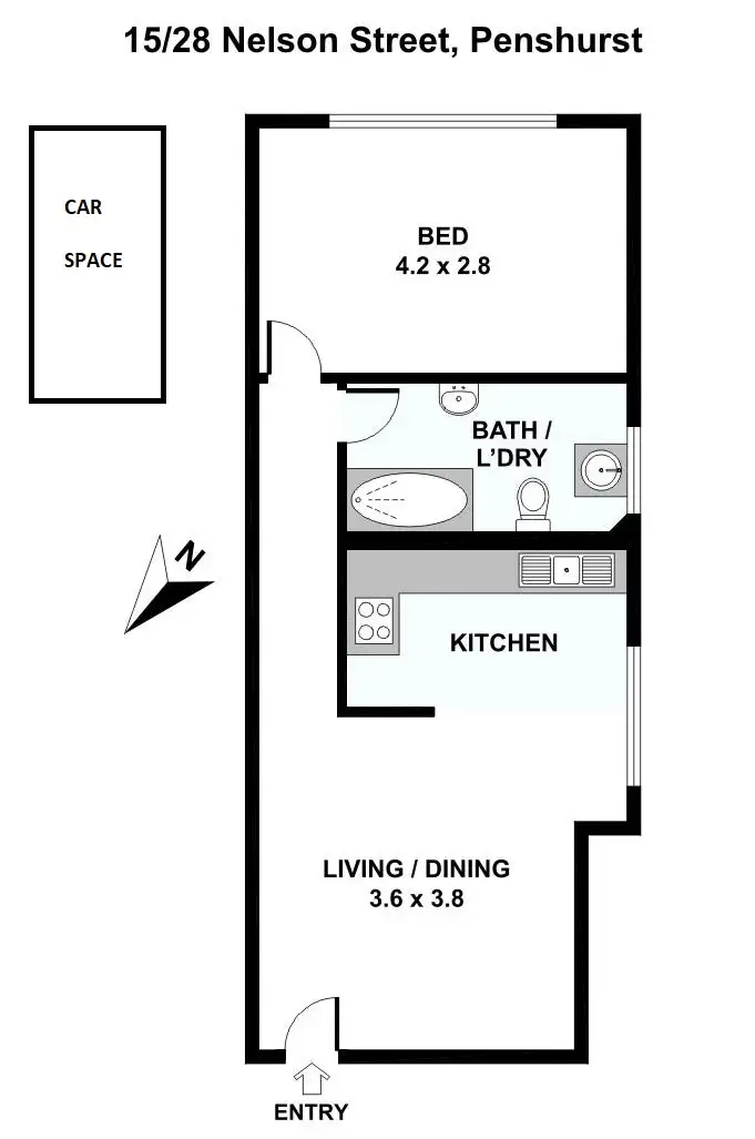 Floorplan of Homely apartment listing, 15/26 Nelson Street, Penshurst NSW 2222