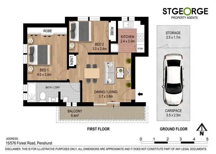 Floorplan of Homely apartment listing, 15/574 Forest Road, Penshurst NSW 2222