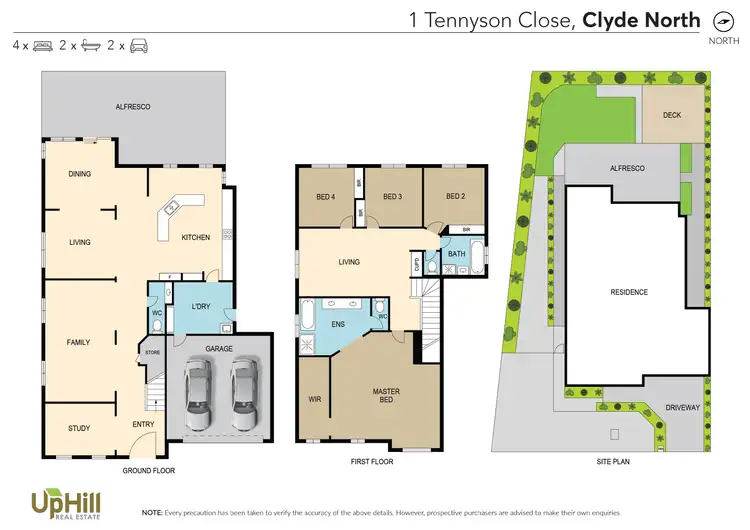 Floorplan of Homely house listing, 1 Tennyson Close, Berwick VIC 3806