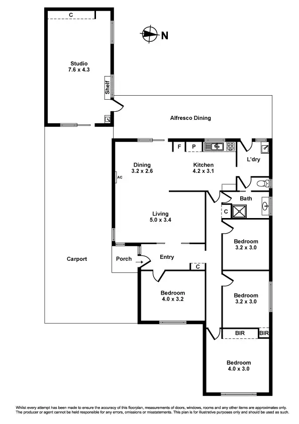 Floorplan of Homely house listing, 15 Atheldene Drive, St Albans VIC 3021