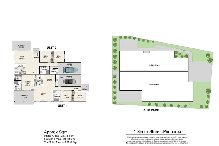 Floorplan of Homely semi-detached listing, 1/1 Xenia Street, Pimpama QLD 4209