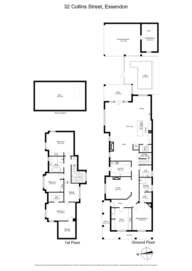 Floorplan of Homely house listing, 32 Collins Street, Essendon VIC 3040