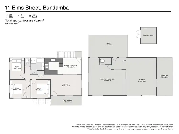 Floorplan of Homely house listing, 11 Elms Street, Bundamba QLD 4304