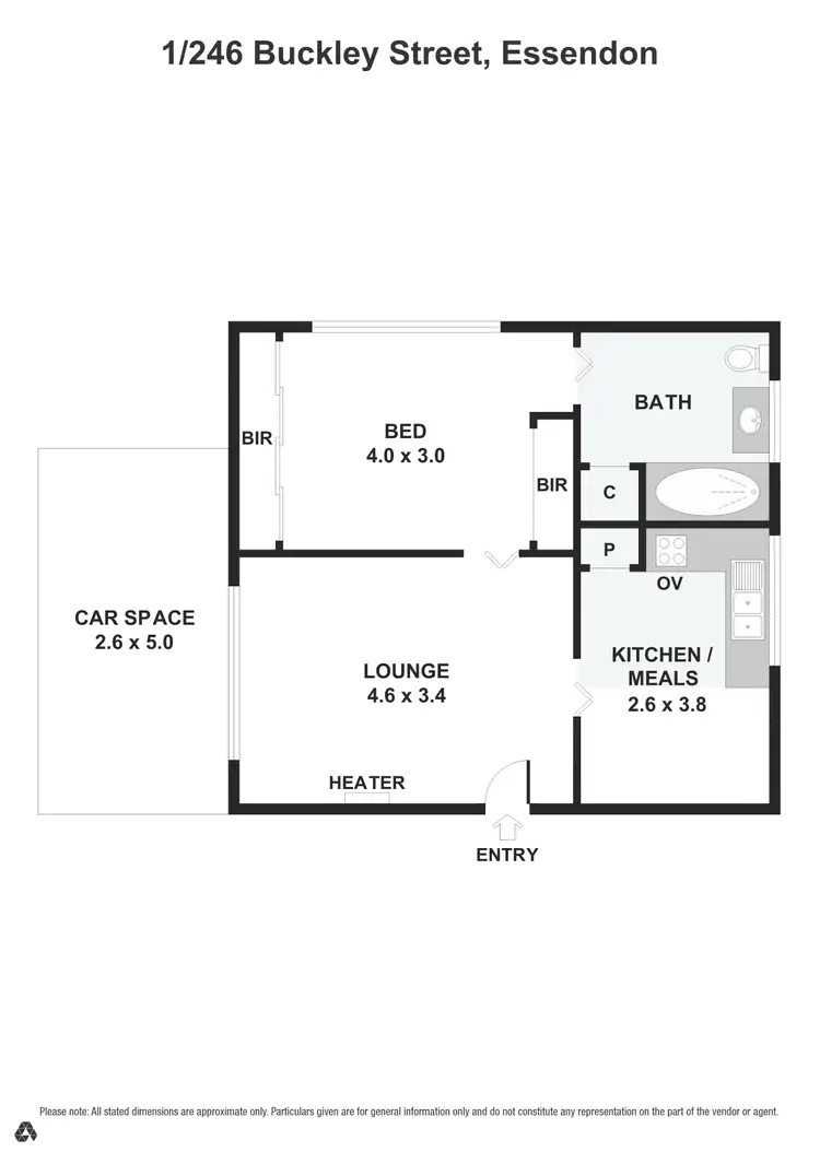 Floorplan of Homely apartment listing, 1/246 Buckley Street, Essendon VIC 3040