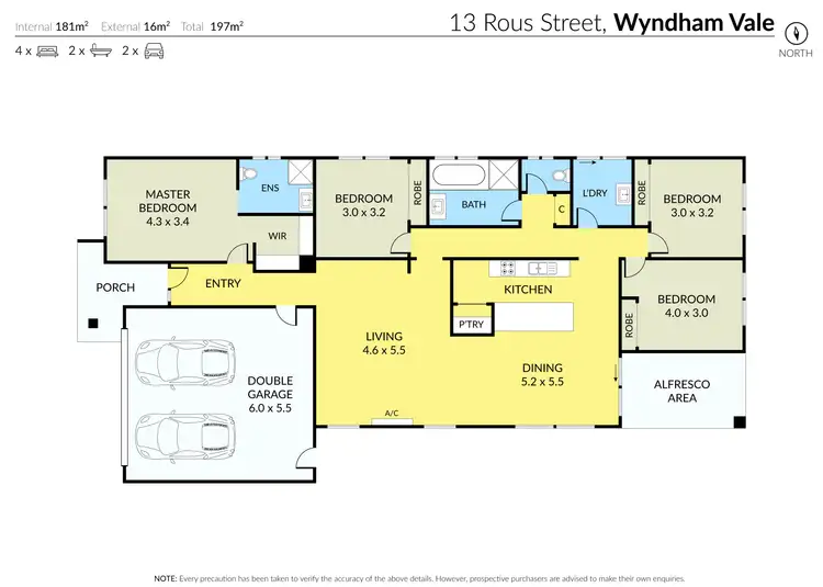 Floorplan of Homely house listing, 13 Rous Street, Wyndham Vale VIC 3024
