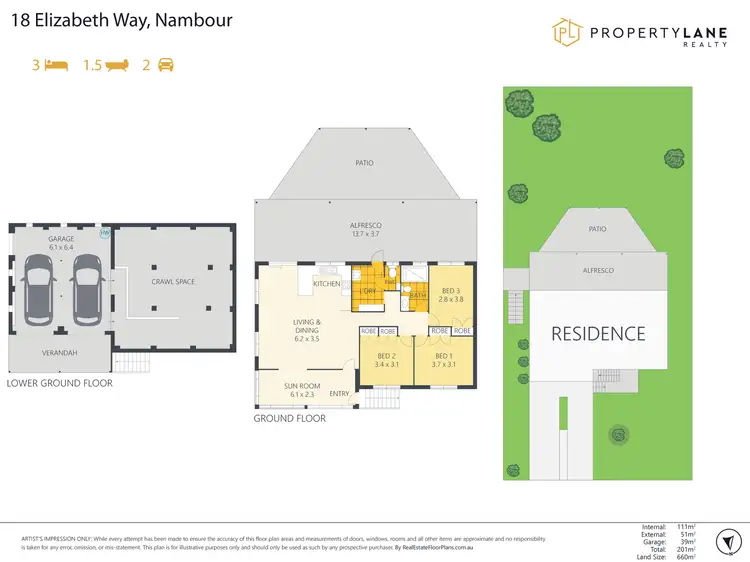 Floorplan of Homely house listing, 18 Elizabeth Way, Nambour QLD 4560