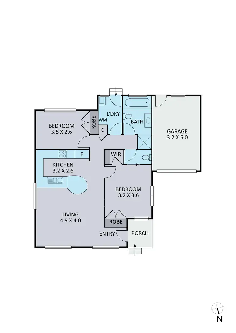 Floorplan of Homely unit listing, 2/4 Bride Avenue, Hampton Park VIC 3976