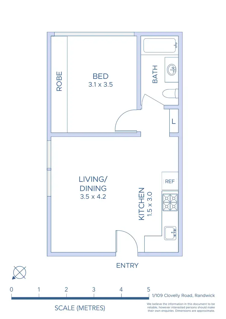 Floorplan of Homely apartment listing, 1/109 Clovelly Road, Randwick NSW 2031