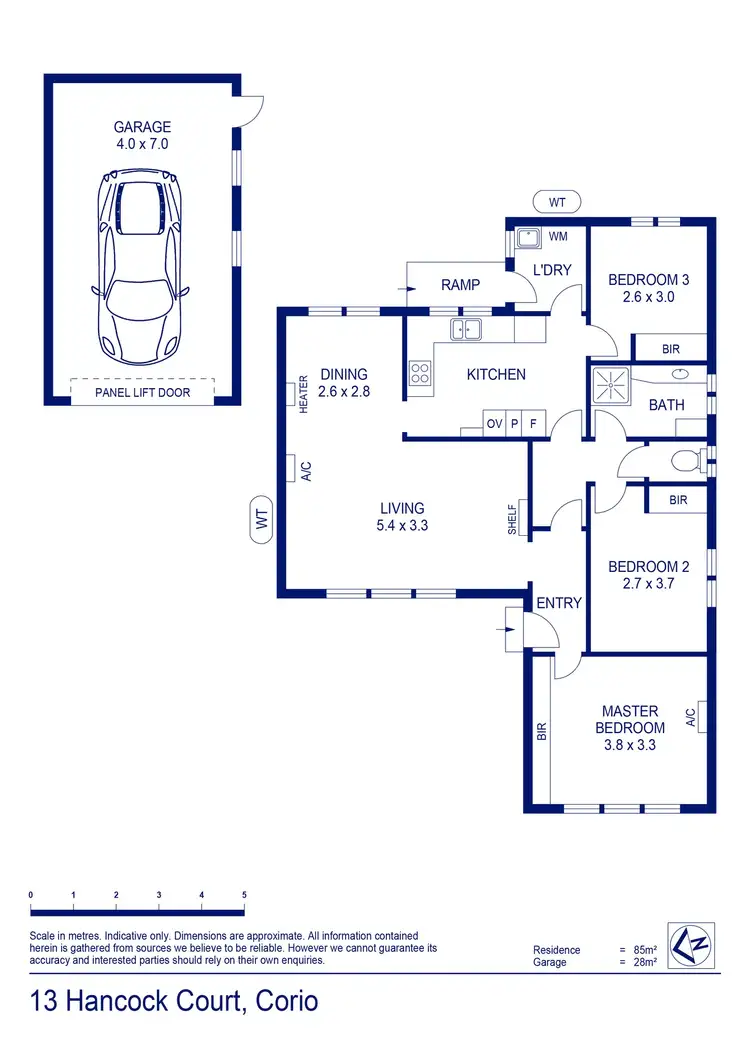 Floorplan of Homely house listing, 13 Hancock Court, Corio VIC 3214