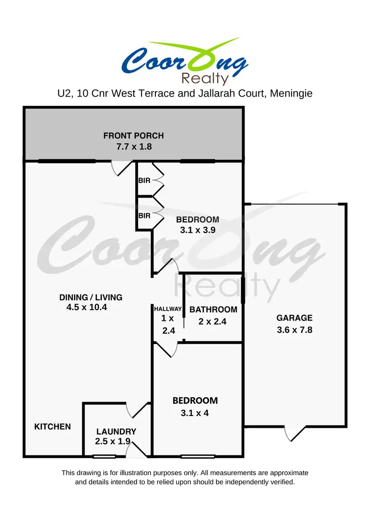 Floorplan of Homely unit listing, 2/10 Corner West Terrace and Jallarah Court, Meningie SA 5264