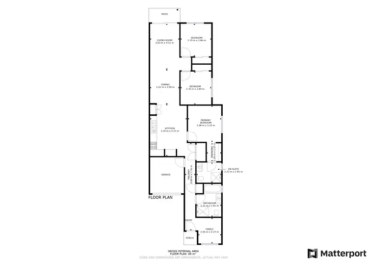 Floorplan of Homely semi-detached listing, 2/50 Dominique Way, Flinders View QLD 4305