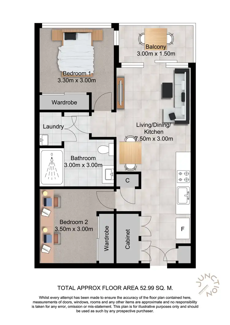 Floorplan of Homely unit listing, 503/10 Stratton Street, Newstead QLD 4006