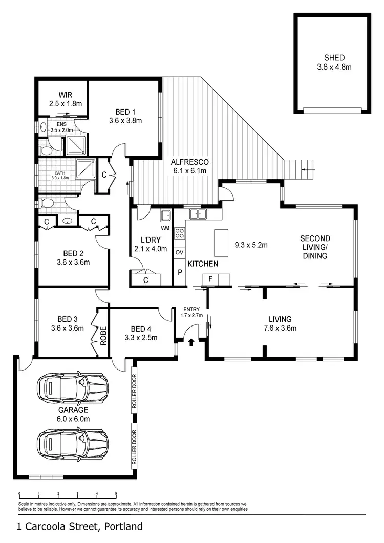 Floorplan of Homely house listing, 1 Carcoola Crescent, Portland VIC 3305