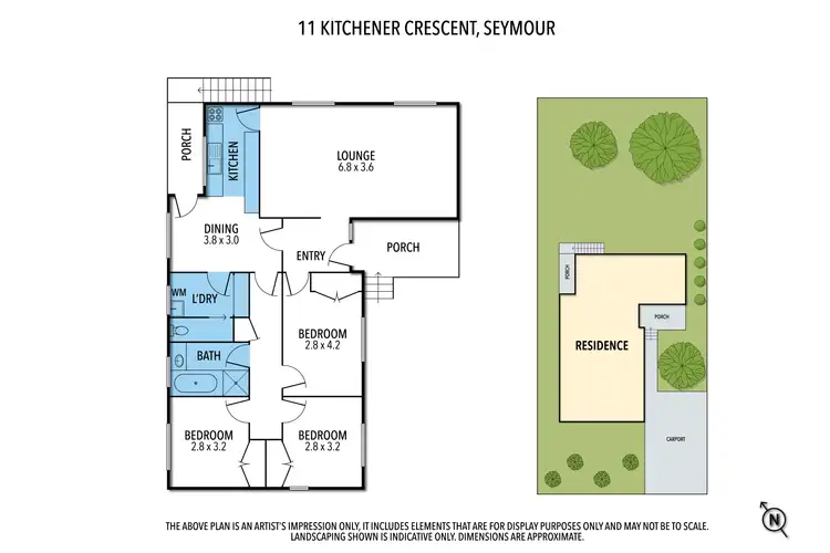 Floorplan of Homely house listing, 11 KITCHENER CRESCENT, Seymour VIC 3660