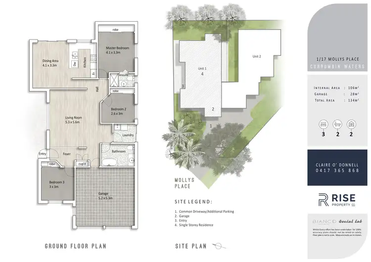 Floorplan of Homely semi-detached listing, 1/17 Mollys Place, Currumbin Waters QLD 4223