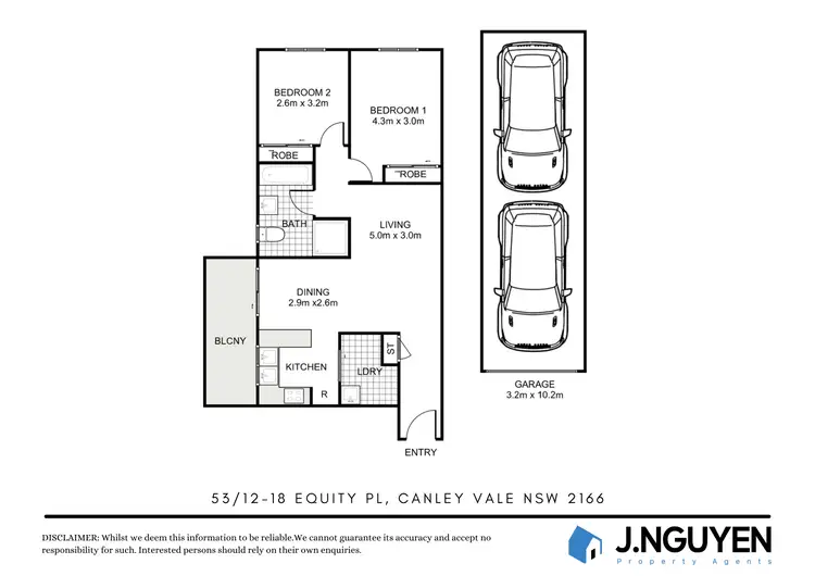 Floorplan of Homely unit listing, 53/12-18 Equity Place, Canley Vale NSW 2166