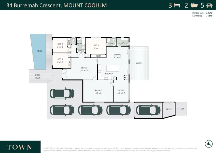 Floorplan of Homely house listing, 34 Burremah Crescent, Mount Coolum QLD 4573