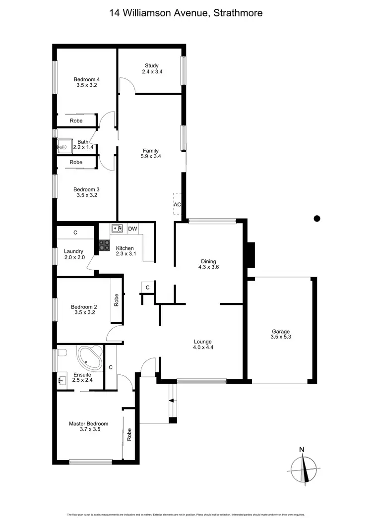 Floorplan of Homely house listing, 14 Williamson Avenue, Strathmore VIC 3041