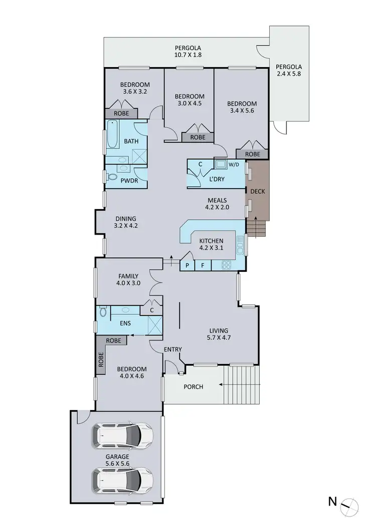 Floorplan of Homely house listing, 13 Frangipani Close, Endeavour Hills VIC 3802
