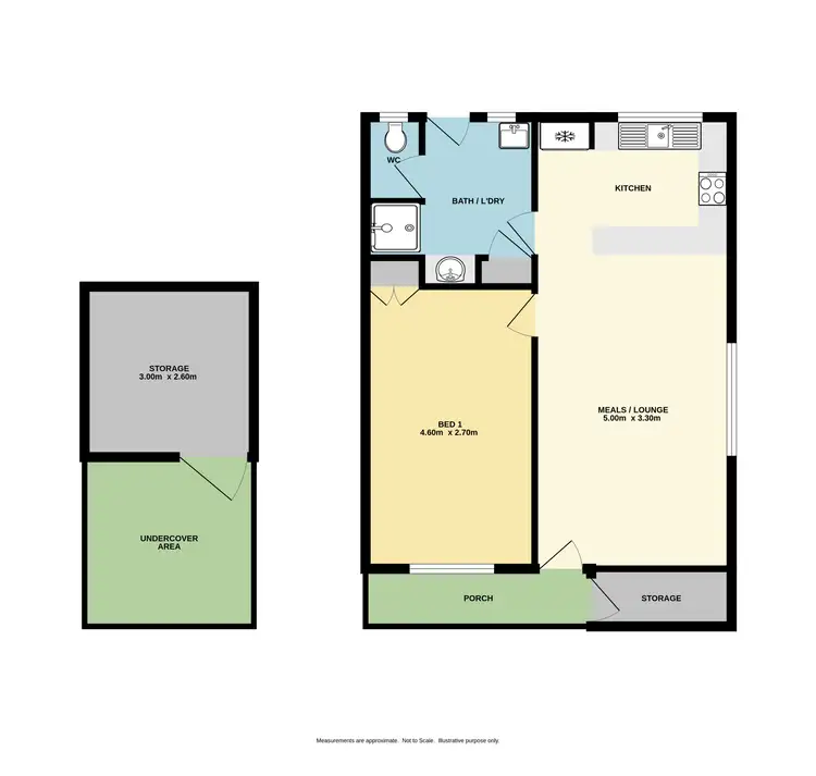 Floorplan of Homely unit listing, 1/490 Breen Street, Lavington NSW 2641
