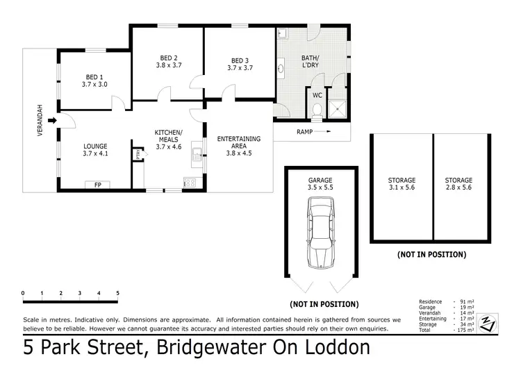 Floorplan of Homely house listing, 5 Park Street, Bridgewater on Loddon VIC 3516