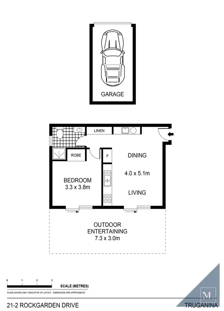 Floorplan of Homely townhouse listing, 21/2 Rockgarden Drive, Truganina VIC 3029